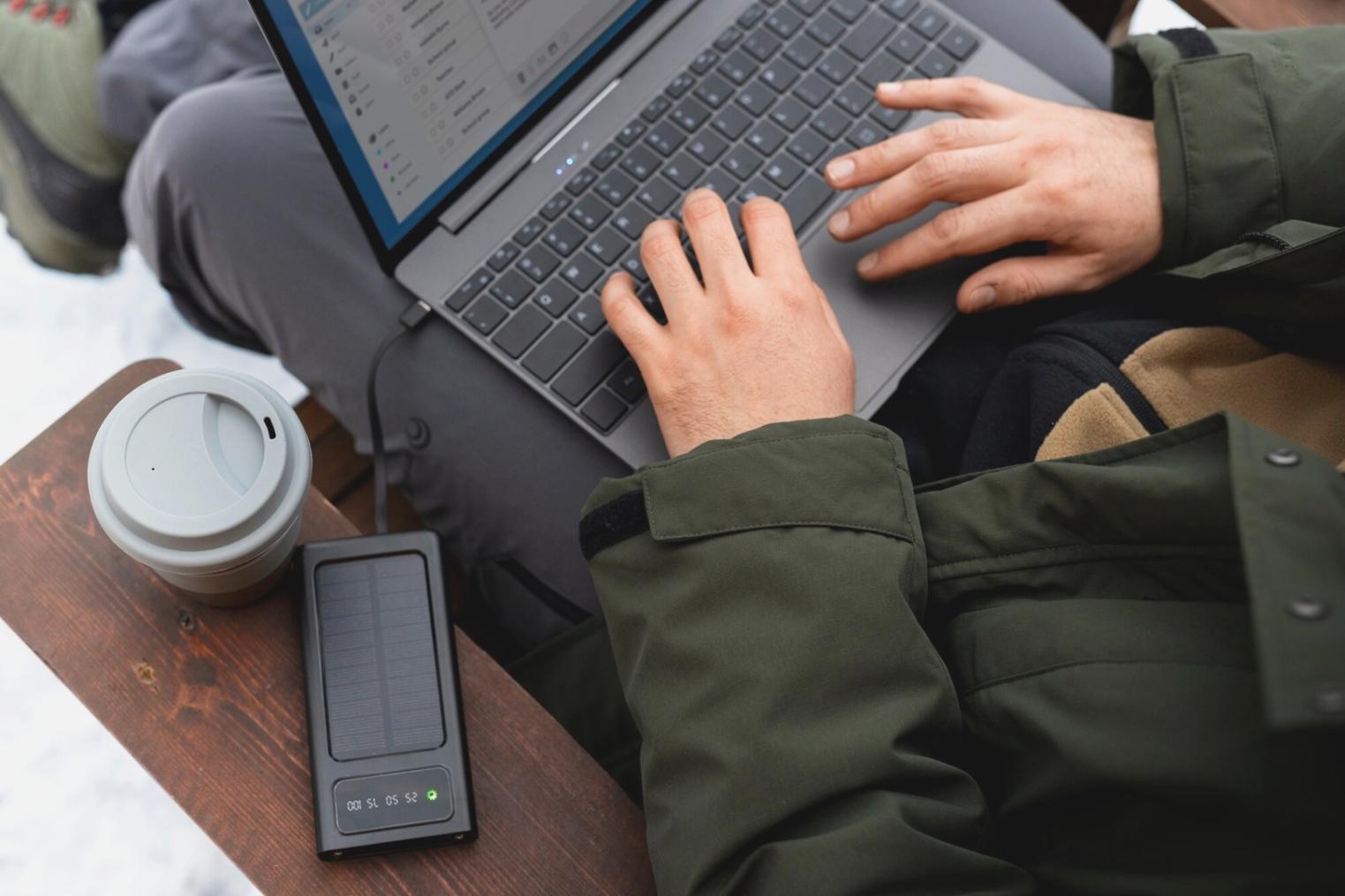 Small business owner organizing financial documents